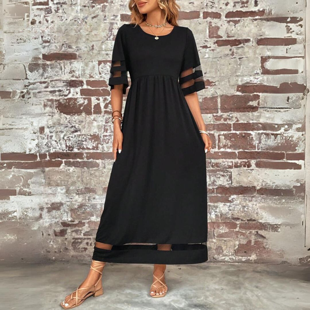 Juliette | Sophisticated Drape Dress With Middle Comfort