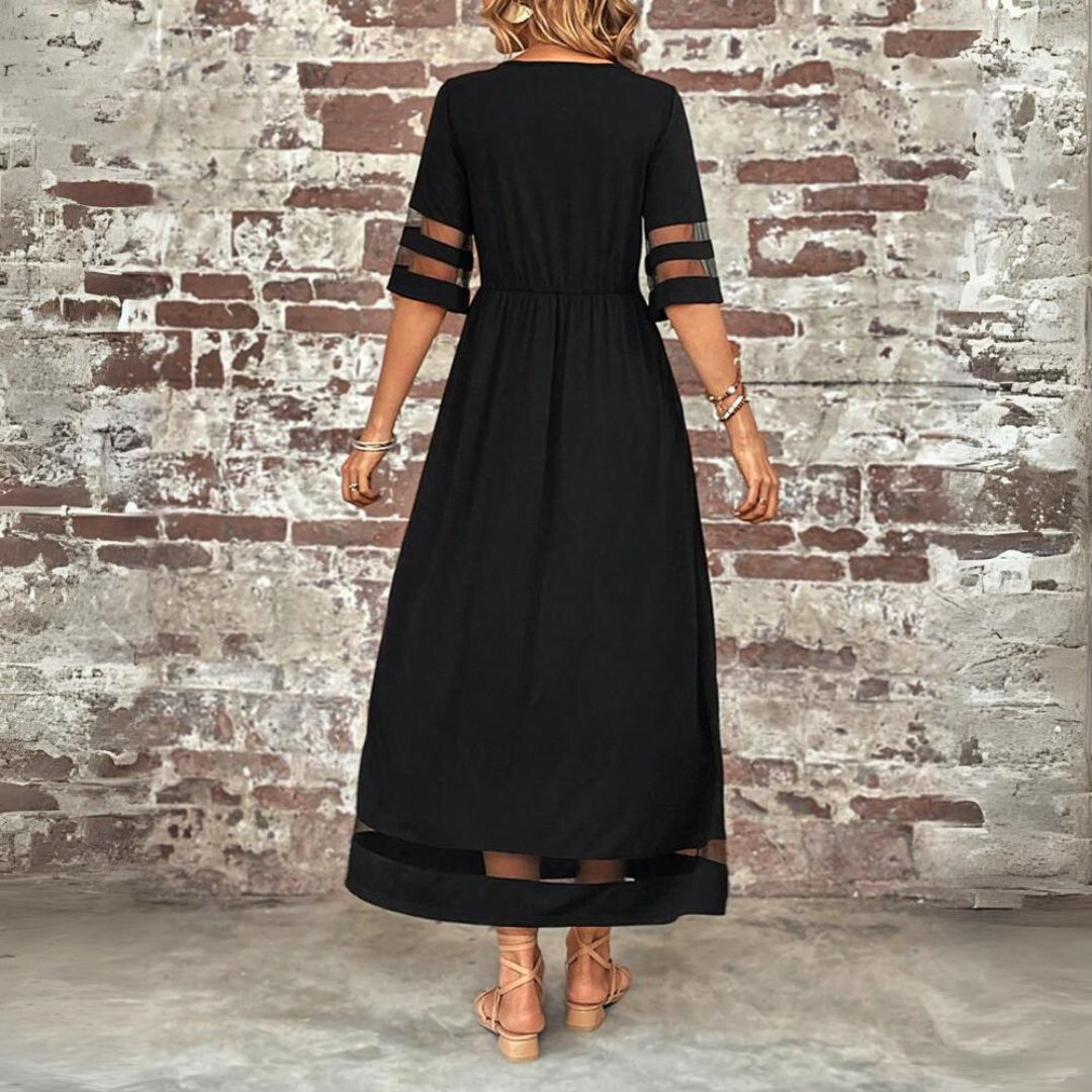 Juliette | Sophisticated Drape Dress With Middle Comfort