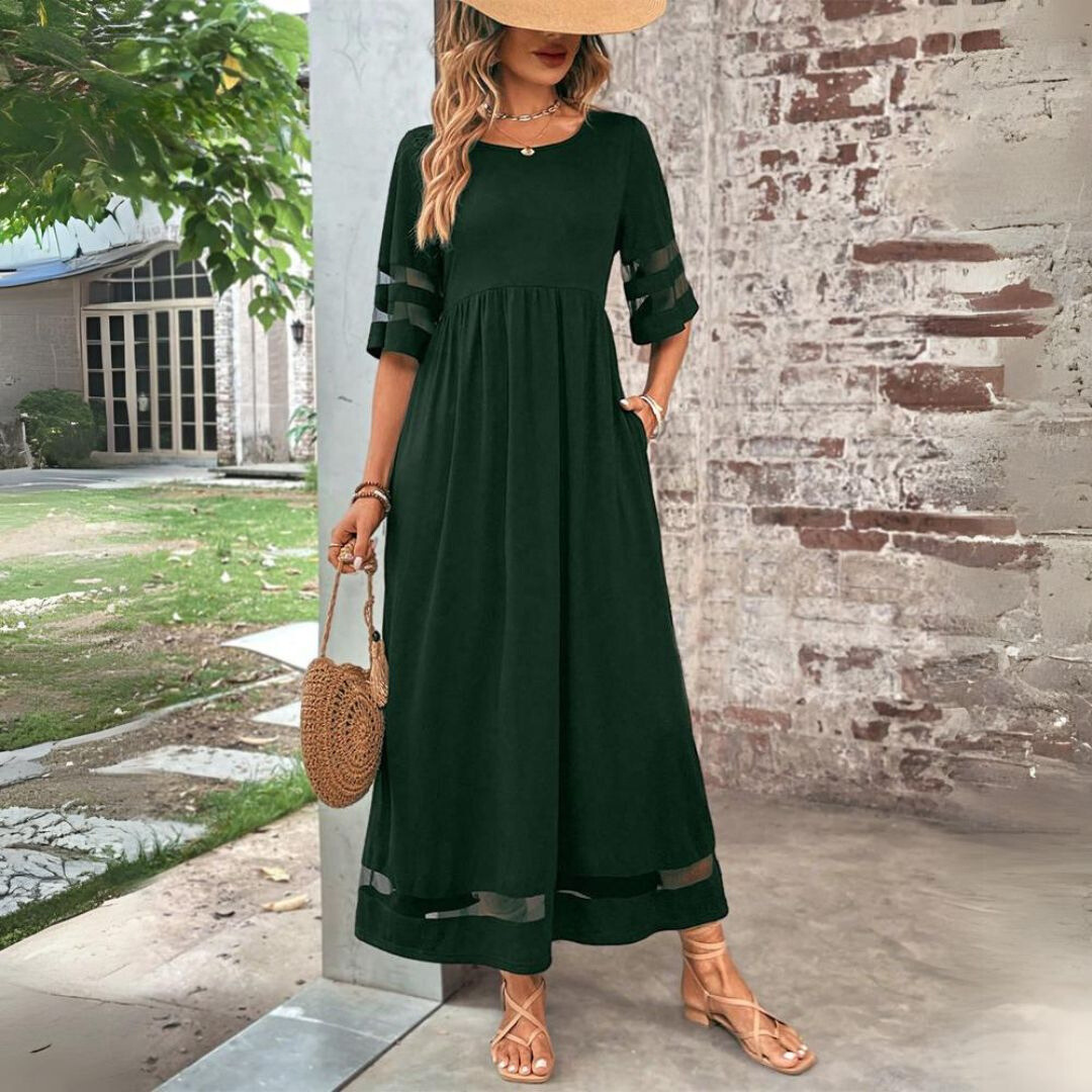 Juliette | Sophisticated Drape Dress With Middle Comfort