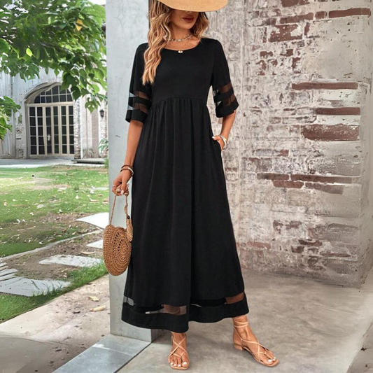 Juliette | Sophisticated Drape Dress With Middle Comfort