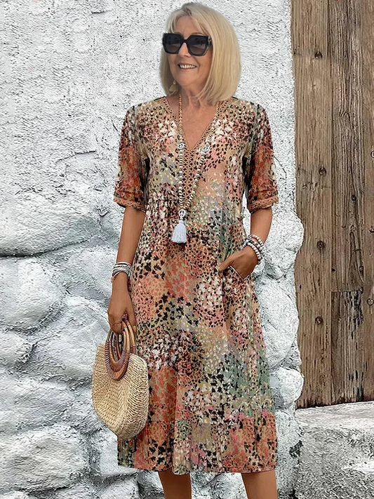 Hailey | Elegant Floral Midi Dress