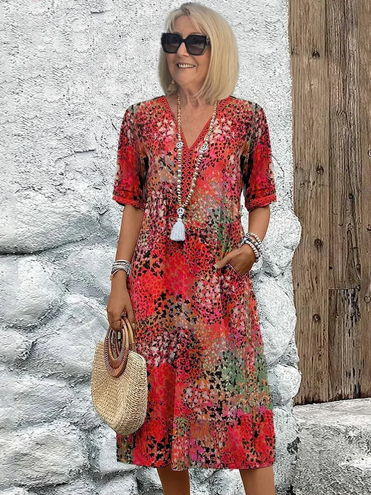 Hailey | Elegant Floral Midi Dress