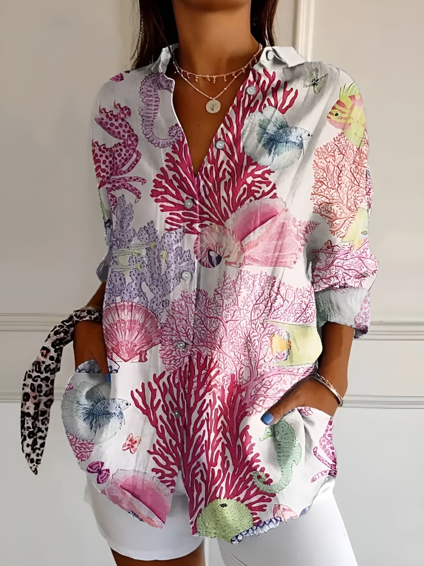 Lyra | Blossom Breeze Collared Top